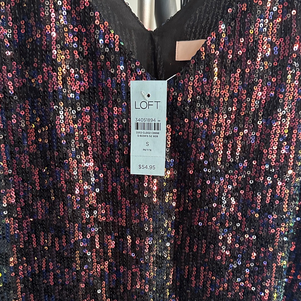 LOFT Multicolor Sequin Dress